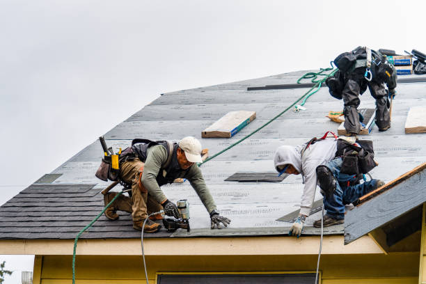 Professional Roofing technician working in Boston, VA